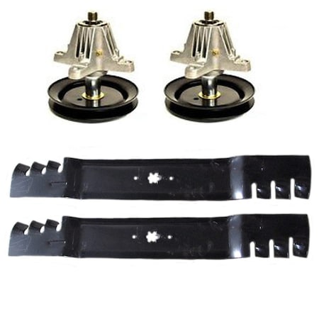 Aic Replacement Parts Spindle Kit with Mulch Blades for 42 Deck 918-04822A 618-04822 918-04950 LAS20-0005&BLADES